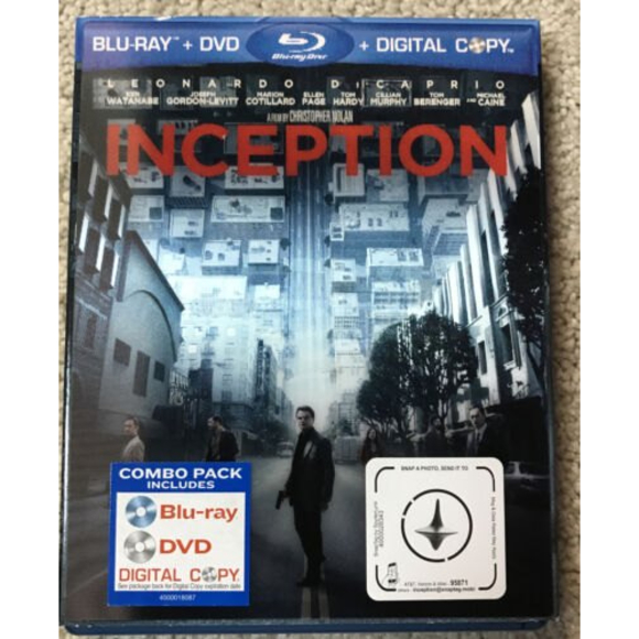 Other - Inception (Blu-ray/DVD, 2010, 3-Disc Set) W/ Lenticular Slipcase